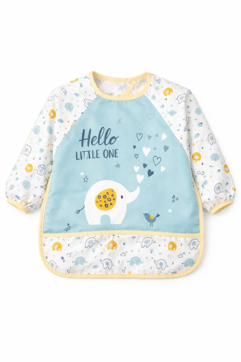 Elephant Pattern Waterproof Long Sleeve Baby Feeding & Activity Bib