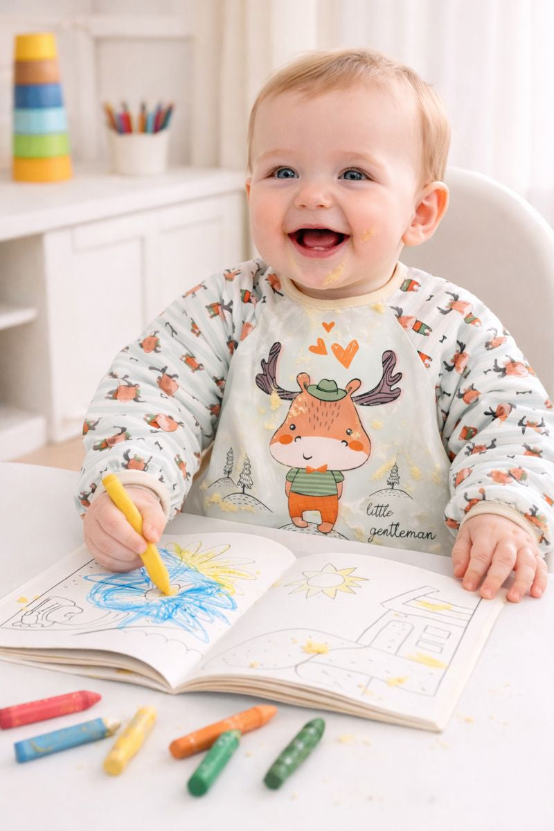 Deer Themed Wearable Waterproof Baby Feeding Bib