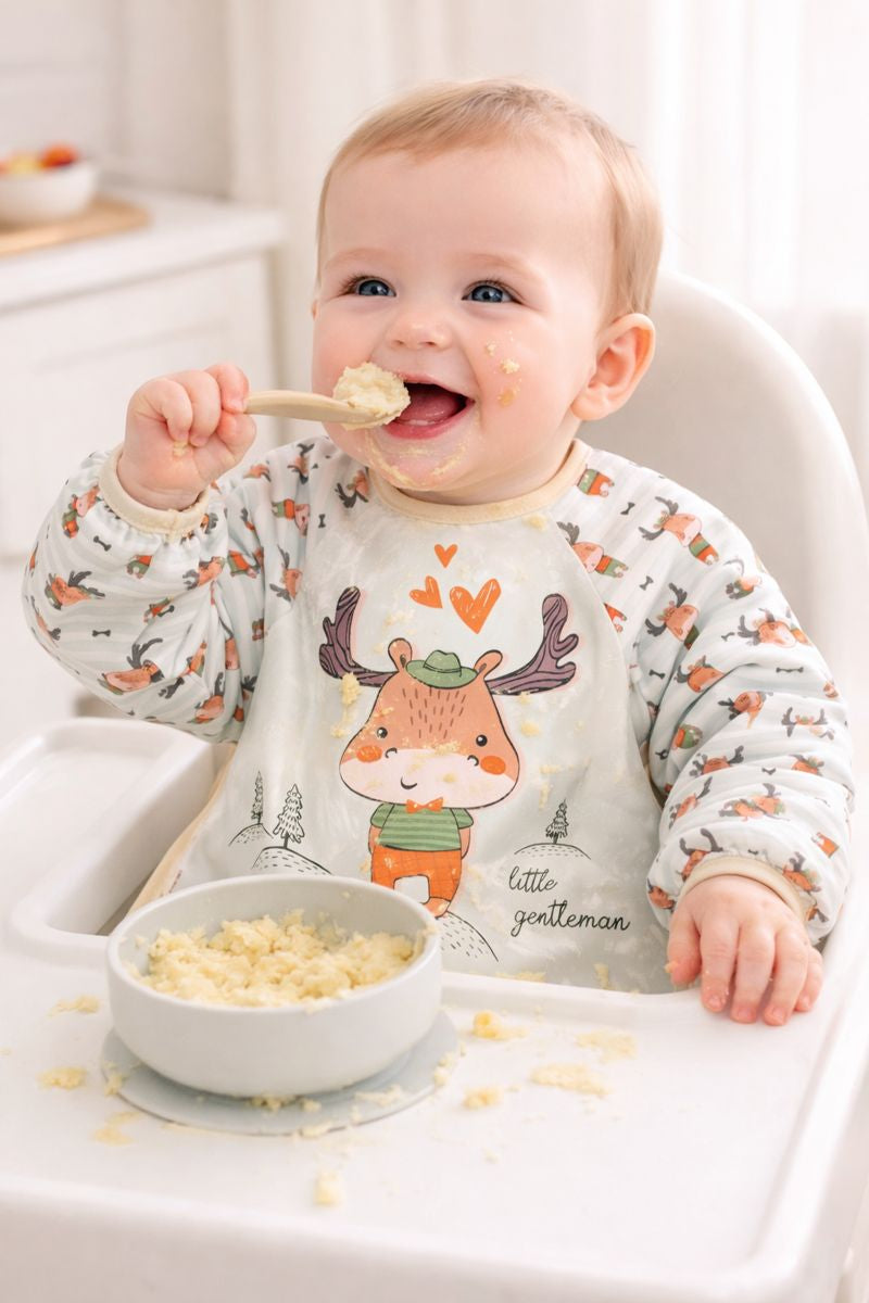 Deer Themed Wearable Waterproof Baby Feeding Bib