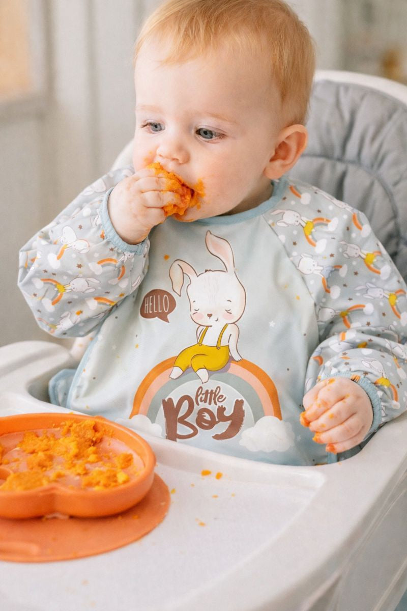 Rabbit Pattern Long Sleeve Waterproof Baby Activity & Feeding Bib